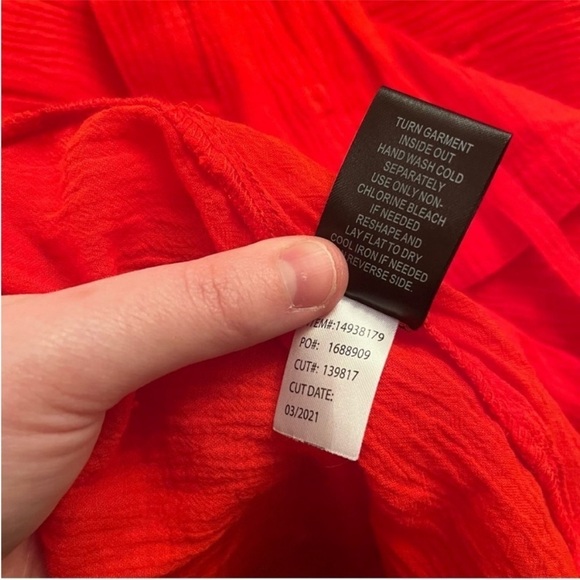 Torrid Red Gauze Embroidered Jacket Blouse 4 - Picture 6 of 7